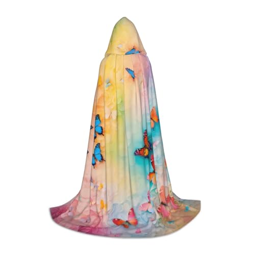 LJABCVNN Kapuzenumhang mit Schmetterlings-Aufdruck, erhöhen Sie Ihren festlichen Look für Halloween und Cosplay LJABCVNN Kapuzenumhang mit Schmetterlings-Aufdruck, erhöhen Sie Ihren festlichen Look für Halloween und Cosplay von LJABCVNN