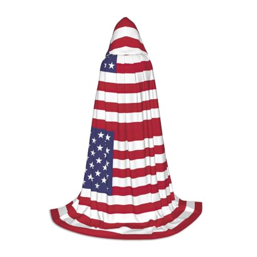LJABCVNN Kapuzenumhang mit amerikanischer Flagge, verschönern Sie Ihren festlichen Look für Halloween und Cosplay LJABCVNN Kapuzenumhang mit amerikanischer Flagge, verschönern Sie Ihren festlichen Look für Halloween und Cosplay von LJABCVNN