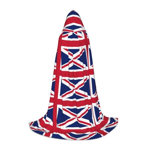 LJABCVNN Kapuzenumhang mit britischer Flagge, für Teenager, verschönern Sie Ihren festlichen Look für Halloween und Cosplay von LJABCVNN