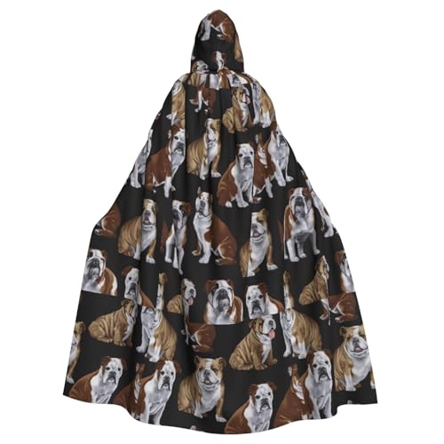 LJABCVNN Kapuzenumhang mit englischer Bulldogge, Unisex, Erwachsene, Halloween, für Cosplay, Partys, Bühne, Kostümbälle LJABCVNN Kapuzenumhang mit englischer Bulldogge, Unisex, Erwachsene, Halloween, für Cosplay, Partys, Bühne, Kostümbälle von LJABCVNN