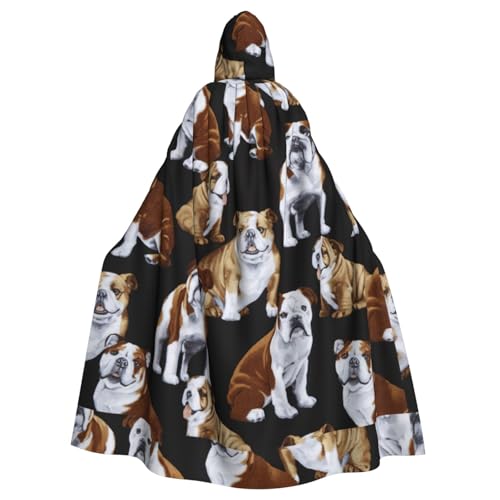 LJABCVNN Kapuzenumhang mit englischer Bulldogge, Unisex, Erwachsene, Halloween, für Cosplay, Partys, Bühne, Kostümbälle LJABCVNN Kapuzenumhang mit englischer Bulldogge, Unisex, Erwachsene, Halloween, für Cosplay, Partys, Bühne, Kostümbälle von LJABCVNN
