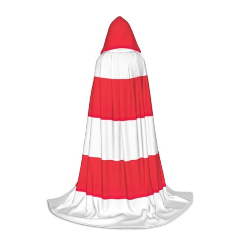 LJABCVNN Kapuzenumhang mit indonesischer Flagge, für Teenager, verschönern Sie Ihren festlichen Look für Halloween und Cosplay von LJABCVNN