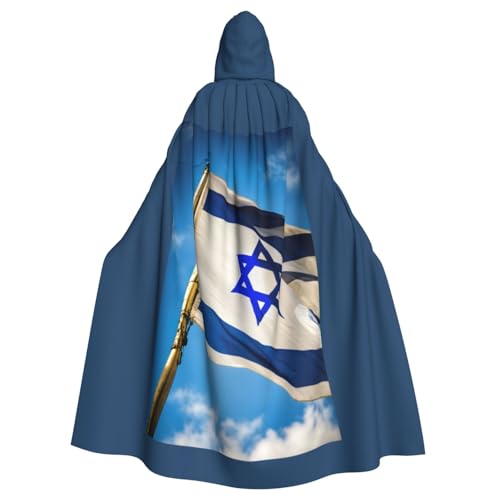 LJABCVNN Kapuzenumhang mit israelischer Flagge, Unisex, Erwachsene, Halloween, Cosplay, Partys, Bühne, Kostümbälle LJABCVNN Kapuzenumhang mit israelischer Flagge, Unisex, Erwachsene, Halloween, Cosplay, Partys, Bühne, Kostümbälle von LJABCVNN