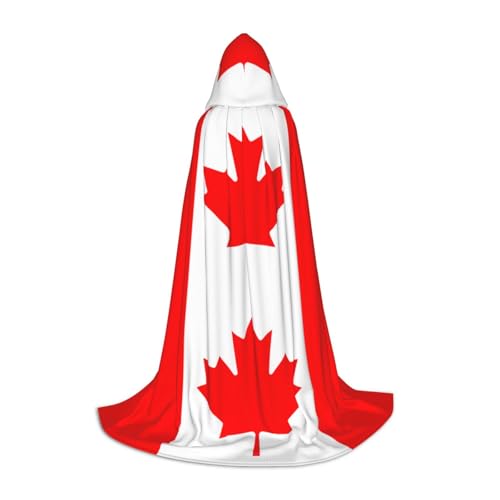 LJABCVNN Kapuzenumhang mit kanadischer Flagge, für Teenager, verschönern Sie Ihren festlichen Look für Halloween und Cosplay von LJABCVNN
