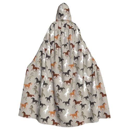 LJABCVNN Kapuzenumhang mit niedlichem Pferdeaufdruck, Unisex, Erwachsene, Halloween, Cosplay, Partys, Bühne, Kostümbälle LJABCVNN Kapuzenumhang mit niedlichem Pferdeaufdruck, Unisex, Erwachsene, Halloween, Cosplay, Partys, Bühne, Kostümbälle von LJABCVNN