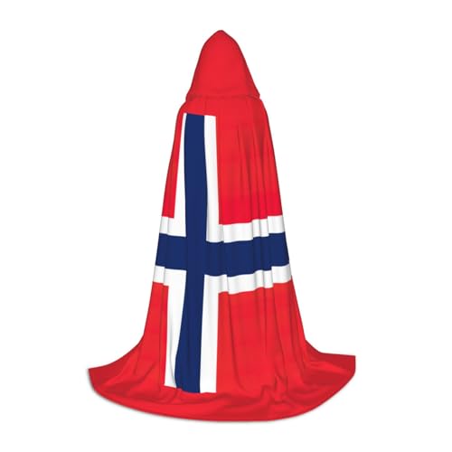 LJABCVNN Kapuzenumhang mit norwegischer Flagge für Teenager, erhöhen Sie Ihren festlichen Look für Halloween und Cosplay LJABCVNN Kapuzenumhang mit norwegischer Flagge für Teenager, erhöhen Sie Ihren festlichen Look für Halloween und Cosplay von LJABCVNN