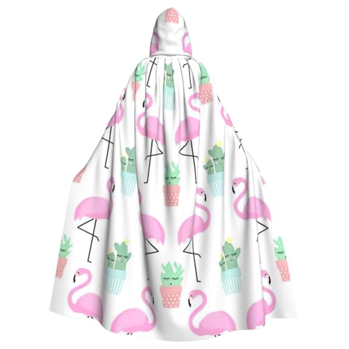 LJABCVNN Kapuzenumhang mit tropischem Flamingo, niedlicher Kaktus-Druck, Unisex, Erwachsene, Halloween, für Cosplay, Partys, Bühne, Kostümbälle LJABCVNN Kapuzenumhang mit tropischem Flamingo, niedlicher Kaktus-Druck, Unisex, Erwachsene, Halloween, für Cosplay, Partys, Bühne, Kostümbälle von LJABCVNN