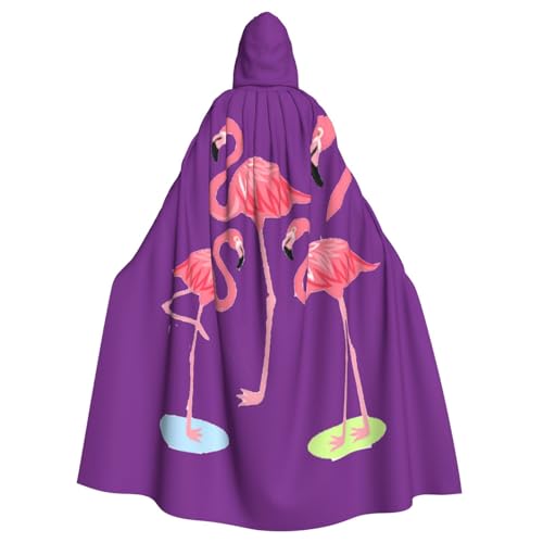 LJABCVNN Kapuzenumhang mit vier Flamingos, Unisex, Erwachsene, Halloween, für Cosplay, Partys, Bühne, Kostümbälle LJABCVNN Kapuzenumhang mit vier Flamingos, Unisex, Erwachsene, Halloween, für Cosplay, Partys, Bühne, Kostümbälle von LJABCVNN
