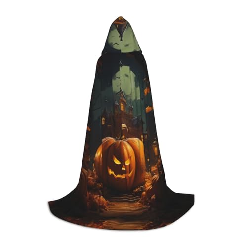 LJABCVNN Kürbis-Halloween-Druck, Kapuzenumhang für Teenager, erhöhen Sie Ihren festlichen Look für Halloween und Cosplay LJABCVNN Kürbis-Halloween-Druck, Kapuzenumhang für Teenager, erhöhen Sie Ihren festlichen Look für Halloween und Cosplay von LJABCVNN