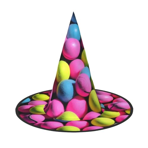 LJABCVNN Leuchtend rosa Tennisbälle Druck Halloween Hexenhut für Halloween Party Karneval ein Muss Kostüm Zubehör LJABCVNN Leuchtend rosa Tennisbälle Druck Halloween Hexenhut für Halloween Party Karneval ein Muss Kostüm Zubehör von LJABCVNN