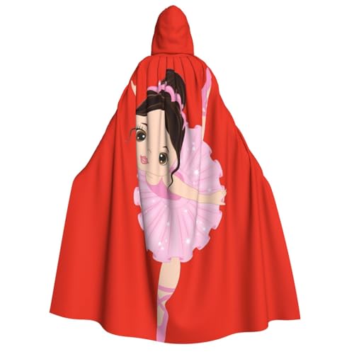 LJABCVNN Little Ballerina Tanzendes Mädchen Druck Erwachsene Halloween Kapuzenumhang Bequem für Cosplay/Partys/Spukhäuser LJABCVNN Little Ballerina Tanzendes Mädchen Druck Erwachsene Halloween Kapuzenumhang Bequem für Cosplay/Partys/Spukhäuser von LJABCVNN