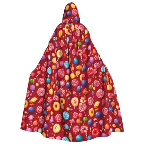 LJABCVNN Lollipop Print Erwachsene Halloween Kapuzenumhang Bequem für Cosplay/Partys/Spukhäuser LJABCVNN Lollipop Print Erwachsene Halloween Kapuzenumhang Bequem für Cosplay/Partys/Spukhäuser von LJABCVNN