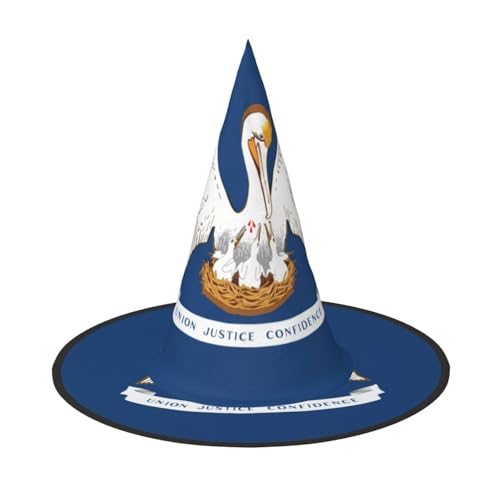 LJABCVNN Louisiana State Flag Print Halloween Hexenhut für Halloween Party Karneval ein Muss Kostüm Zubehör LJABCVNN Louisiana State Flag Print Halloween Hexenhut für Halloween Party Karneval ein Muss Kostüm Zubehör von LJABCVNN