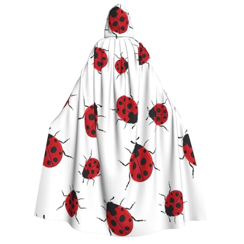 LJABCVNN Marienkäfer-Aufdruck, Halloween-Kapuzenumhang, bequem, für Cosplay, Partys, Spukhäuser LJABCVNN Marienkäfer-Aufdruck, Halloween-Kapuzenumhang, bequem, für Cosplay, Partys, Spukhäuser von LJABCVNN