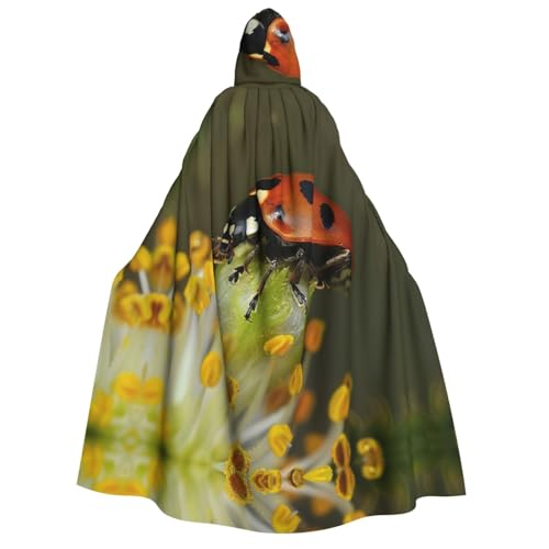 LJABCVNN Marienkäfer-Aufdruck, Halloween-Kapuzenumhang, bequem, für Cosplay, Partys, Spukhäuser LJABCVNN Marienkäfer-Aufdruck, Halloween-Kapuzenumhang, bequem, für Cosplay, Partys, Spukhäuser von LJABCVNN