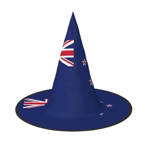 LJABCVNN Neuseeland-Flaggen-Druck, Halloween-Hexenhut, für Halloween-Party, Karneval, ein Muss für Kostüm-Accessoires LJABCVNN Neuseeland-Flaggen-Druck, Halloween-Hexenhut, für Halloween-Party, Karneval, ein Muss für Kostüm-Accessoires von LJABCVNN
