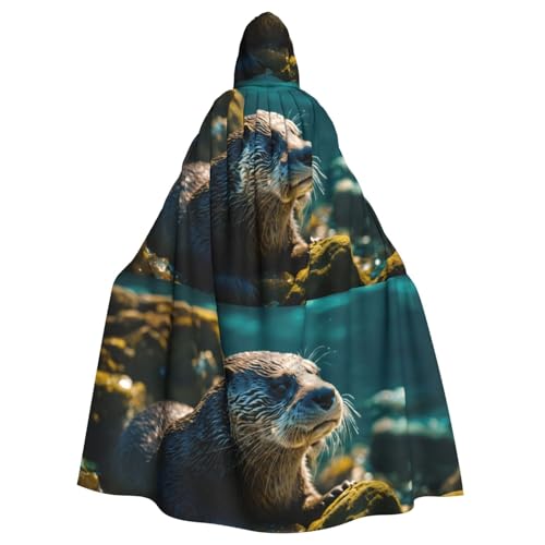 LJABCVNN Niedlicher brauner Otter-Druck, Unisex, Erwachsene, Halloween, Kapuzenumhang für Cosplay/Partys/Bühne/Kostümbälle LJABCVNN Niedlicher brauner Otter-Druck, Unisex, Erwachsene, Halloween, Kapuzenumhang für Cosplay/Partys/Bühne/Kostümbälle von LJABCVNN