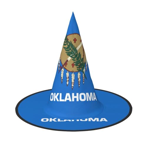 LJABCVNN Oklahoma Staatsflagge Druck Halloween Hexenhut für Halloween Party Karneval ein Muss Kostüm Zubehör LJABCVNN Oklahoma Staatsflagge Druck Halloween Hexenhut für Halloween Party Karneval ein Muss Kostüm Zubehör von LJABCVNN