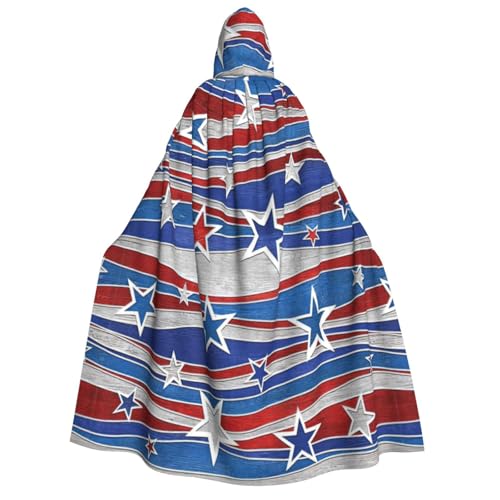 LJABCVNN Patriotische Sterne Streifen Unabhängigkeitstag Druck Erwachsene Halloween Kapuzenumhang bequem für Cosplay/Partys/Spukhäuser LJABCVNN Patriotische Sterne Streifen Unabhängigkeitstag Druck Erwachsene Halloween Kapuzenumhang bequem für Cosplay/Partys/Spukhäuser von LJABCVNN