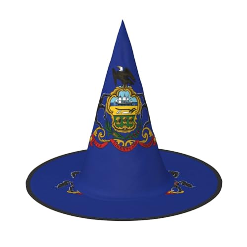LJABCVNN Pennsylvania State Flag Print Halloween Hexenhut für Halloween Party Karneval ein Muss Kostüm Zubehör LJABCVNN Pennsylvania State Flag Print Halloween Hexenhut für Halloween Party Karneval ein Muss Kostüm Zubehör von LJABCVNN
