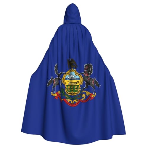 LJABCVNN Pennsylvania State Flag Print Unisex Erwachsene Halloween Kapuzenumhang für Cosplay/Party/Bühne/Kostümbälle LJABCVNN Pennsylvania State Flag Print Unisex Erwachsene Halloween Kapuzenumhang für Cosplay/Party/Bühne/Kostümbälle von LJABCVNN