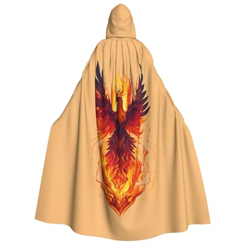LJABCVNN Phoenix Print Erwachsene Halloween Kapuzenumhang Bequem für Cosplay/Party/Spukhäuser von LJABCVNN