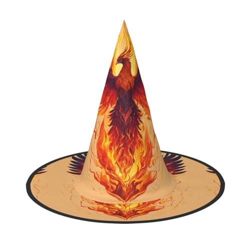 LJABCVNN Phoenix Print Halloween Hexenhut für Halloween Party Karneval ein Muss Kostüm Zubehör von LJABCVNN