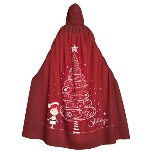 LJABCVNN Roter Weihnachtsbaum-Druck, Unisex, Erwachsene, Halloween, Kapuzenumhang für Cosplay/Partys/Bühne/Kostümbälle LJABCVNN Roter Weihnachtsbaum-Druck, Unisex, Erwachsene, Halloween, Kapuzenumhang für Cosplay/Partys/Bühne/Kostümbälle von LJABCVNN