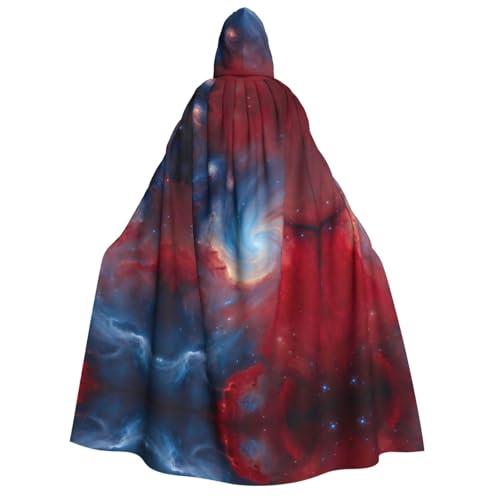 LJABCVNN Roter blauer Galaxie-Druck, Erwachsenen-Halloween-Kapuzenumhang, bequem für Cosplay/Partys/Spukhäuser LJABCVNN Roter blauer Galaxie-Druck, Erwachsenen-Halloween-Kapuzenumhang, bequem für Cosplay/Partys/Spukhäuser von LJABCVNN