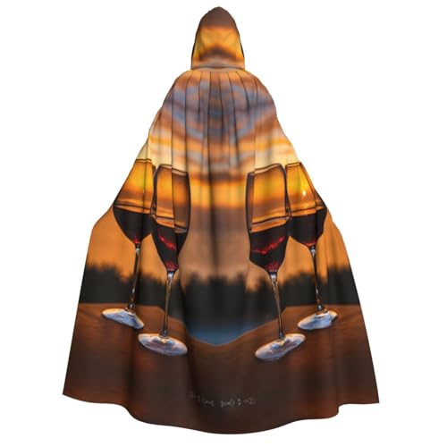 LJABCVNN Rotwein-Druck für Erwachsene, Halloween-Kapuzenumhang, bequem für Cosplay/Partys/Spukhäuser LJABCVNN Rotwein-Druck für Erwachsene, Halloween-Kapuzenumhang, bequem für Cosplay/Partys/Spukhäuser von LJABCVNN