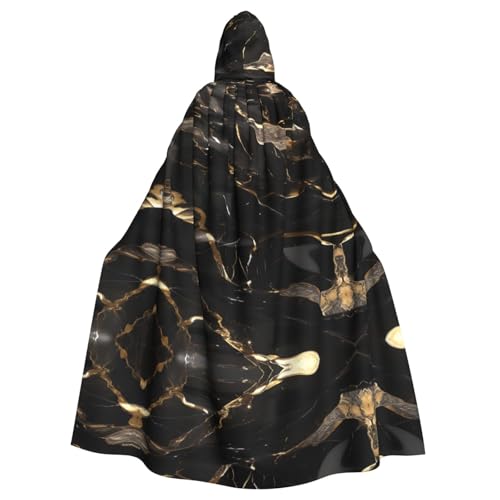 LJABCVNN Schwarz-goldener Marmor-Druck, Unisex, Erwachsene, Halloween-Kapuzenumhang für Cosplay/Partys/Bühne/Kostümbälle LJABCVNN Schwarz-goldener Marmor-Druck, Unisex, Erwachsene, Halloween-Kapuzenumhang für Cosplay/Partys/Bühne/Kostümbälle von LJABCVNN