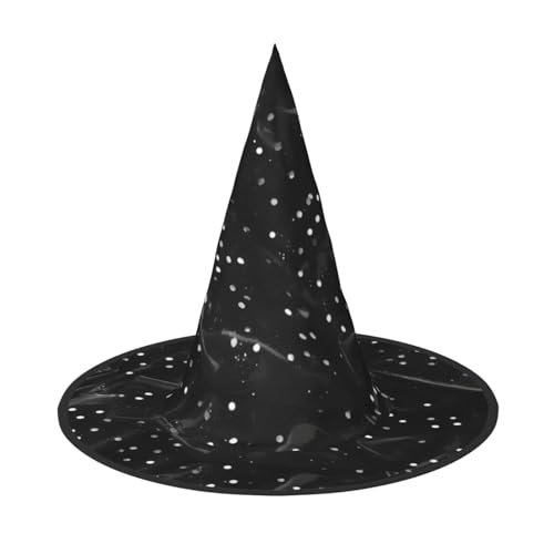 LJABCVNN Schwarz-weißer Glitzer-Druck, Halloween-Hexenhut für Halloween-Party, Karneval, ein Muss für Kostümzubehör LJABCVNN Schwarz-weißer Glitzer-Druck, Halloween-Hexenhut für Halloween-Party, Karneval, ein Muss für Kostümzubehör von LJABCVNN