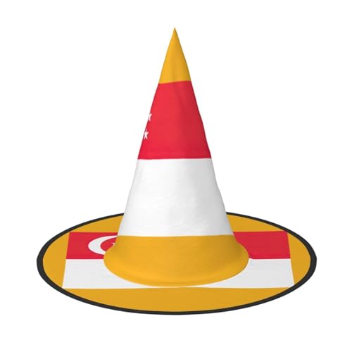 LJABCVNN Singapur Flagge Druck Halloween Hexenhut für Halloween Party Karneval ein Muss Kostüm Zubehör LJABCVNN Singapur Flagge Druck Halloween Hexenhut für Halloween Party Karneval ein Muss Kostüm Zubehör von LJABCVNN