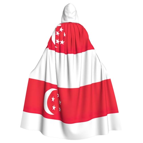 LJABCVNN Singapur-Flaggen-Druck, Unisex, Erwachsene, Halloween, Kapuzenumhang für Cosplay/Party/Bühne/Kostümbälle LJABCVNN Singapur-Flaggen-Druck, Unisex, Erwachsene, Halloween, Kapuzenumhang für Cosplay/Party/Bühne/Kostümbälle von LJABCVNN