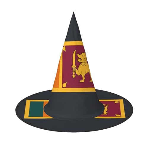LJABCVNN Sri Lanka Flagge Druck Halloween Hexenhut für Halloween Party Karneval ein Muss Kostüm Zubehör LJABCVNN Sri Lanka Flagge Druck Halloween Hexenhut für Halloween Party Karneval ein Muss Kostüm Zubehör von LJABCVNN