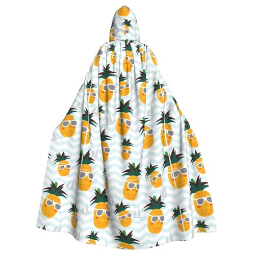 LJABCVNN Süßer Ananas-Druck, Unisex, Erwachsene, Halloween, Kapuzenumhang für Cosplay/Party/Bühne/Kostümbälle LJABCVNN Süßer Ananas-Druck, Unisex, Erwachsene, Halloween, Kapuzenumhang für Cosplay/Party/Bühne/Kostümbälle von LJABCVNN