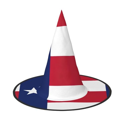 LJABCVNN Texas-Staatsflagge, Halloween-Hexenhut für Halloween-Party, Karneval, ein Muss für Kostümzubehör von LJABCVNN
