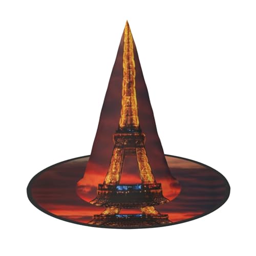 LJABCVNN Turm Paris Print Halloween Hexenhut für Halloween Party Karneval ein Muss Kostüm Zubehör LJABCVNN Turm Paris Print Halloween Hexenhut für Halloween Party Karneval ein Muss Kostüm Zubehör von LJABCVNN