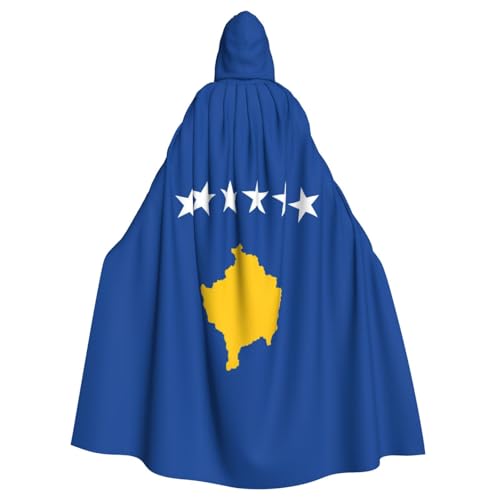 LJABCVNN Umhang mit Kapuze für Cosplay, Partys, Bühne, Kostümbälle, Unisex, Erwachsene, Motiv: Flagge des Kosovos LJABCVNN Umhang mit Kapuze für Cosplay, Partys, Bühne, Kostümbälle, Unisex, Erwachsene, Motiv: Flagge des Kosovos von LJABCVNN