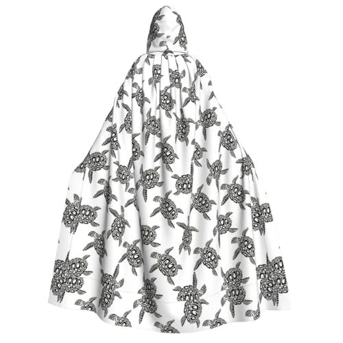 LJABCVNN Umhang mit Kapuze für Erwachsene, Motiv: Meeresschildkröten, bequem, für Cosplay, Partys, Spukhäuser von LJABCVNN