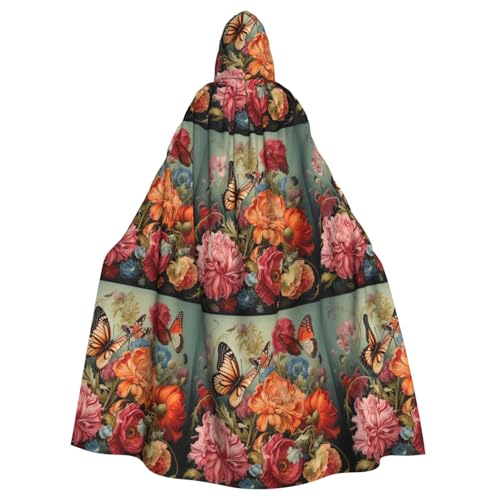 LJABCVNN Umhang mit Kapuze und Blumen und Schmetterling, Unisex, Erwachsene, Halloween, Cosplay, Partys, Bühne, Kostümbälle LJABCVNN Umhang mit Kapuze und Blumen und Schmetterling, Unisex, Erwachsene, Halloween, Cosplay, Partys, Bühne, Kostümbälle von LJABCVNN