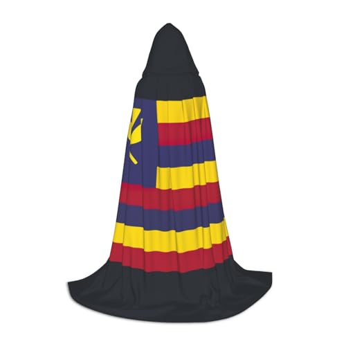 LJABCVNN Umhang mit der Flagge des Königreichs Hawaii, bedruckt mit Kapuze, für Teenager, verschönern Sie Ihren festlichen Look für Halloween und Cosplay von LJABCVNN