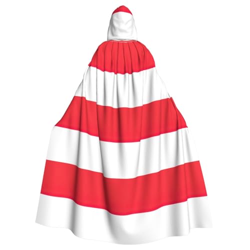 LJABCVNN Umhang mit indonesischer Flagge, Unisex, Erwachsene, Halloween, Kapuzenumhang für Cosplay, Partys, Bühne, Kostümbälle von LJABCVNN