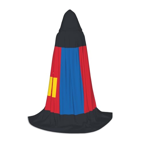 LJABCVNN Umhang mit mongolischer Flagge, für Teenager, erhöhen Sie Ihren festlichen Look für Halloween und Cosplay von LJABCVNN