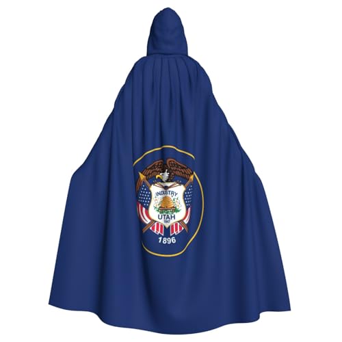 LJABCVNN Utah-Flaggen-Druck, Unisex, Erwachsene, Halloween, Kapuzenumhang für Cosplay/Partys/Bühne/Kostümbälle LJABCVNN Utah-Flaggen-Druck, Unisex, Erwachsene, Halloween, Kapuzenumhang für Cosplay/Partys/Bühne/Kostümbälle von LJABCVNN