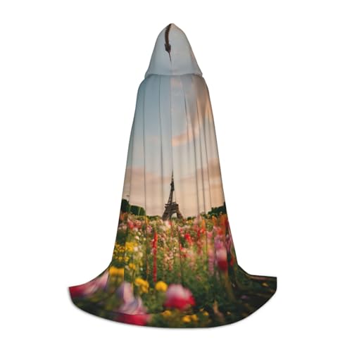 LJABCVNN Wunderschöner Eiffelturm Paris Druck Teenager Kapuzenumhänge, erhöhen Sie Ihren festlichen Look für Halloween und Cosplay von LJABCVNN