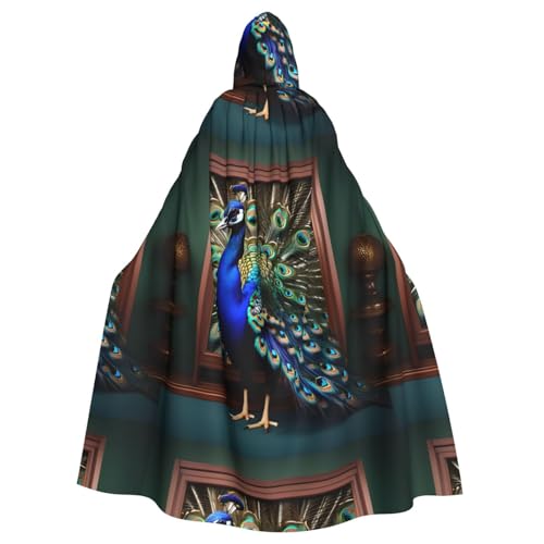 LJABCVNN Wunderschöner Pfauen-Bild-Druck, Unisex, Erwachsene, Halloween, Kapuzenumhang für Cosplay/Party/Bühne/Kostümbälle LJABCVNN Wunderschöner Pfauen-Bild-Druck, Unisex, Erwachsene, Halloween, Kapuzenumhang für Cosplay/Party/Bühne/Kostümbälle von LJABCVNN
