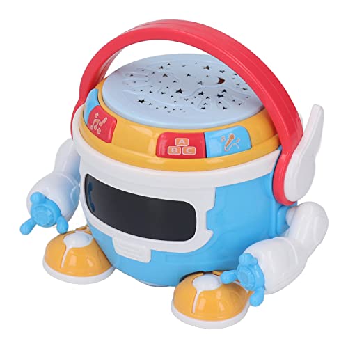 Kid Musik Spielzeug, 360 ° Rotation Pädagogische Verarbeitung Projektion Baby Roboter Spielzeug für Geschenk (BLUE) von LJCM