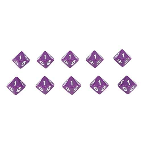 Würfel, Kunststoff 20 Stück Zahlenwürfel Wasserfest Leicht Lesbar Schöne Farbe für das Spiel (Lila) von LJCM