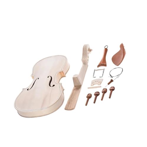 Violinen-Set für Anfänger, handgefertigt, volle Größe, Massivholz, akustische Fichtendecke, Hals, Griffbrett (Jujube, 1/10) von LJERFSW